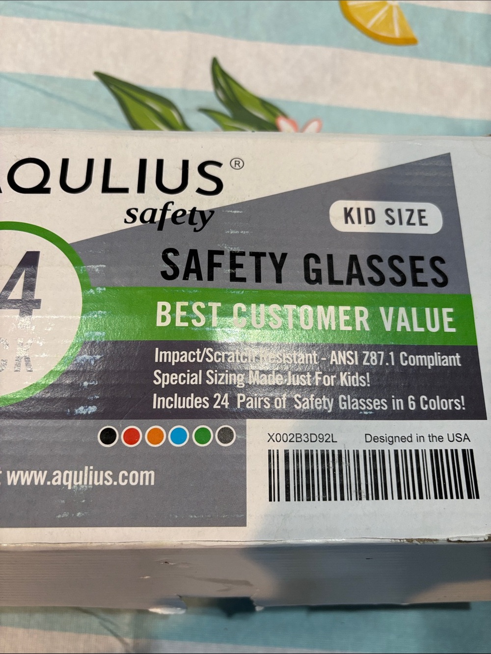 Mixed Colored Safety Glasses Assortment - Clear Lenses - Picture 3 of 4